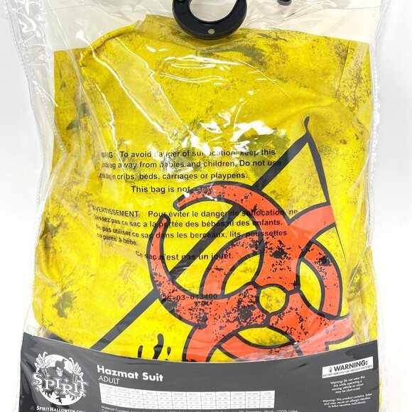 Spirit Halloween Adult Hazmat Suit Costumen Halloween Toxic Cleanup Biohazard - Picture 7 of 10
